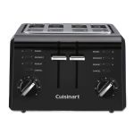 Tostadora Compacta Cuisinart para 4 Rebanadas, Negro